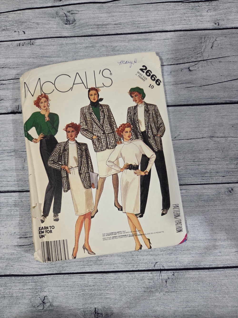 McCall's Sewing Pattern 2666 Size 10